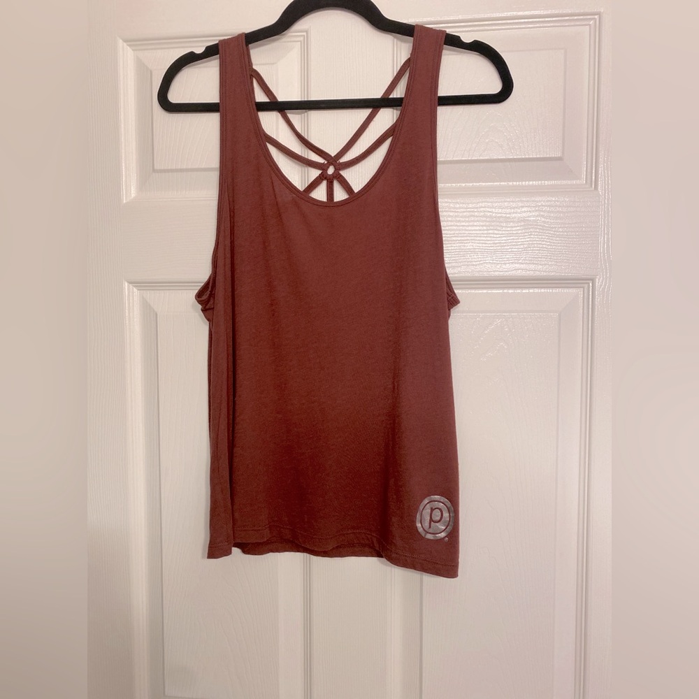 Pure Barre x Beyond Yoga Tank in Rust Red